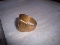 СТАР ПОЗЛАТЕН БРОНЗОВ РЕТРО АРТ ДЕКО ПРЪСТЕН с ПЕЧАТИ 18К 750 за КОЛЕКЦИЯ МАЙСТОРСКА ИЗРАБОТКА 24260, снимка 11