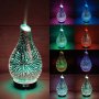 Ултразвуков стъклен 3D дифузер за етерични масла 120ml, 7 LED цвята, снимка 3