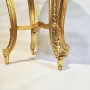 Луксозна златиста помощна масичка с мраморен плот, снимка 9