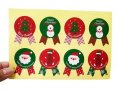 40 бр Happy Christmas лепенки стикери с надписи ръчна изработка благодаря подарък Коледни