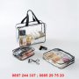 Прозрачни чанти - комплект 3 броя - КОД 2529, снимка 1 - Чанти - 28404727