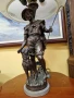 Уникална антикварна френска бронзова фигурална лампа Арт Деко , снимка 3