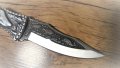 Сгъваем руски джобен нож с гравиран Акула+калъф-сталь 65х13, снимка 4