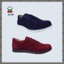 Дамски обувки от естествена кожа/велур/-030-син,бордо