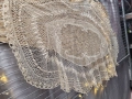 плетена овална покривка бежова-195/95, снимка 4