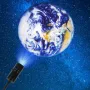 Нощна USB лампа проектор на Земя и Луна с трипод, снимка 3