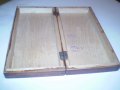 Стара дървена дъска -кутия за игра на шах, снимка 9