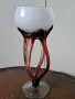 италиански стъклен свещник  3/4, снимка 2