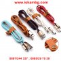 USB кабел за зареждане на смартфон с кожено покритие, снимка 7