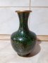 Cloisonne Клоазоне стара ваза бронз клетъчен емайл, снимка 1 - Антикварни и старинни предмети - 43202545