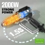 Професионален пистолет за горещ въздух 2000W 50-600°C с дюзи комплект, снимка 6
