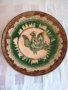 Голяма, стара керамична чиния за стена , снимка 3