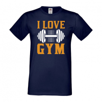 Мъжка Фитнес тениска I Love Gym 1 Gym,спорт,Щанги,Тренировки,Спортуване,, снимка 4 - Тениски - 36507344