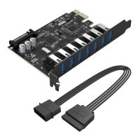 Orico PCI-E card 7 x USB3.0 port 5Gbps, снимка 2 - Други - 43920906