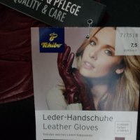 Дамски ръкавици естествена кожа, бордо, ТСМ, снимка 5 - Ръкавици - 43756861