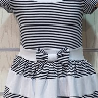 Нова детска моряшка рокличка с панделка от 1 годинка до 6 годинки, снимка 2 - Детски рокли и поли - 29038991