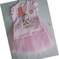 Блузка розов цвят и пола от тюл, снимка 5 - Детски комплекти - 37521657