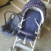 Детска сгъваема количка и бебешко столче за кола , снимка 2 - Детски колички - 37326725
