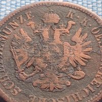 Рядка монета 4 кройцера 1861г. Франц Йозеф Австрийска империя 30402, снимка 10 - Нумизматика и бонистика - 42983797