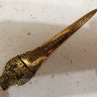 Стар бронзов нож за писма, снимка 4 - Антикварни и старинни предмети - 27905009