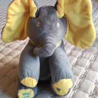 🎁Подарък 🎁 Рожден ден 💕 НОВО💕 Плюшена детска играчка ИНТЕРАКТИВНО пеещо слонче с мърдащи уши, снимка 1 - Плюшени играчки - 43476070