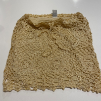 Уникална плажна плетена лятна пола бежов цвят , снимка 7 - Поли - 36514123