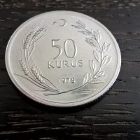 Монета - Турция - 50 куруша | 1975г., снимка 2 - Нумизматика и бонистика - 28477807