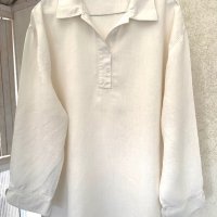 Свободна риза/блуза от груб лен унисекс, снимка 1 - Туники - 39905906