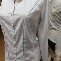 Спортно-елегантна риза в синьо и бяло - 12,00лв., снимка 3 - Ризи - 29277176