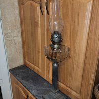 Прекрасна висока старинна газена лампа, снимка 1 - Антикварни и старинни предмети - 43335828