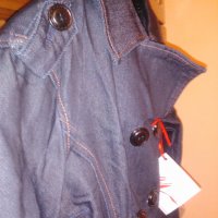 Дамски шлифер в мастилено синьо  , снимка 10 - Палта, манта - 26543563