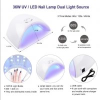 Лампа за маникюр и педикюр комбинирама UV/LED 36W, снимка 5 - Продукти за маникюр - 36983665