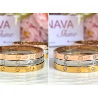 Гривни и пръстени Cartier Love Bracelet и Juste un Clou / Гривна белезник с отвертка и пръстен пирон, снимка 3 - Гривни - 31925458