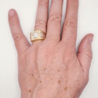 Златни мъжки пръстени-14К, снимка 8 - Пръстени - 38764140