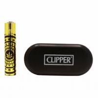 Запалка Clipper, Газова, Метална, Златист/Черно, снимка 2 - Запалки - 37818720