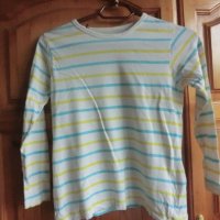 бяла блузка синьо и жълто райе, снимка 2 - Детски тениски и потници - 37542141