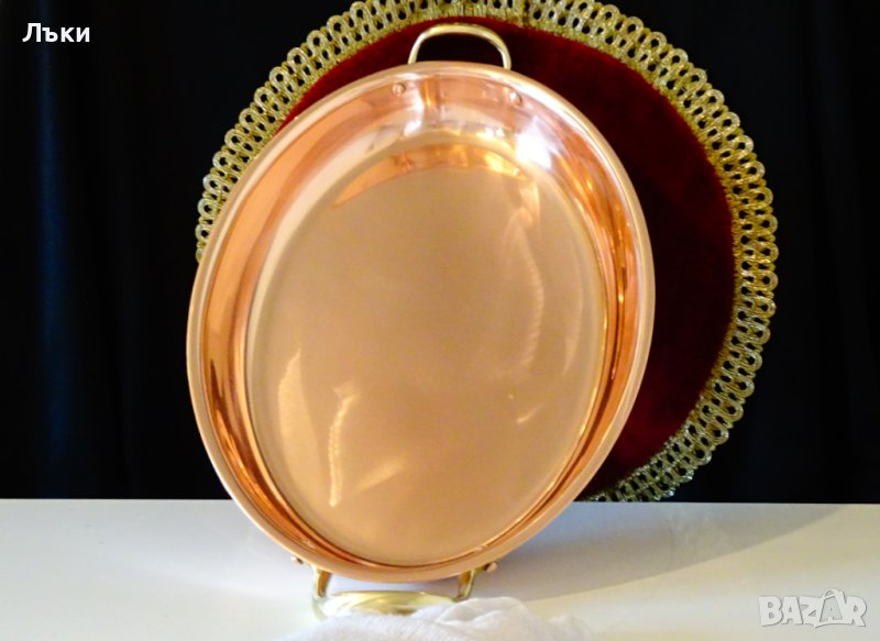 Медна тава,меден съд за готвене и сервиране 1 кг. , снимка 1