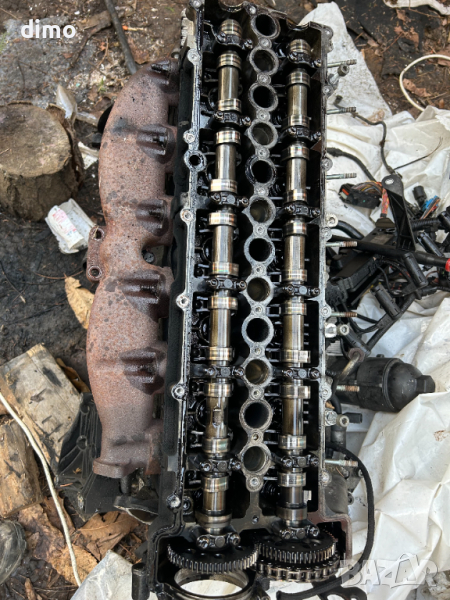 двигател на части BMW M57 525d 177 E60 530d 218 глава блок бутала вал валове бутало биела, снимка 1