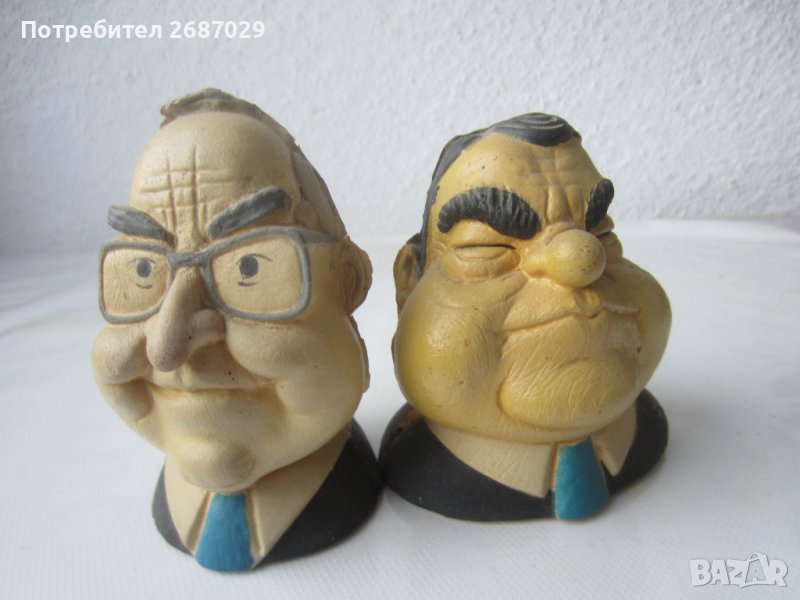 Хелмут Кол  и  Франц Йозеф Щраус бюст, политика, снимка 1