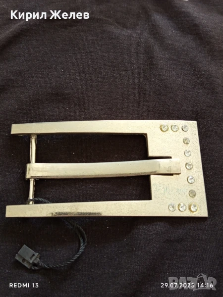 КАТАРАМА за КОЛАН МЕТАЛНА СРЕБРИСТ ЦВЯТ с КРИСТАЛИ 10170, снимка 1