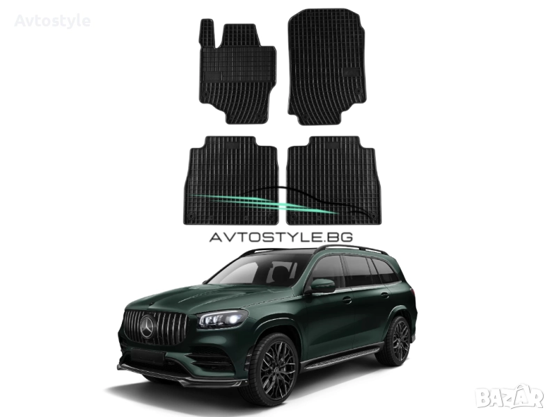 Гумени стелки за Mercedes GLS X167 след 2019 г., Frogum - El Toro , снимка 1