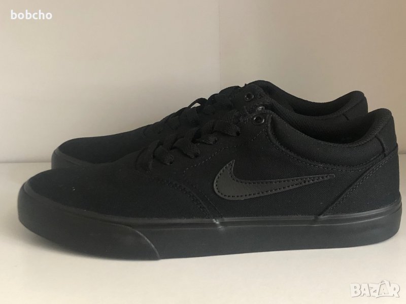 Nike SB Chron 2 Mens Skateboard Shoes Black Canvas , снимка 1