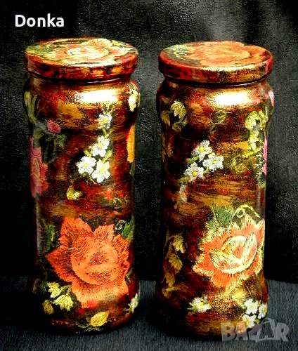 УНИКАТНИ бутилки за вино и др., буркани за сухи подправки или насипен чай - оригинален подарък., снимка 1