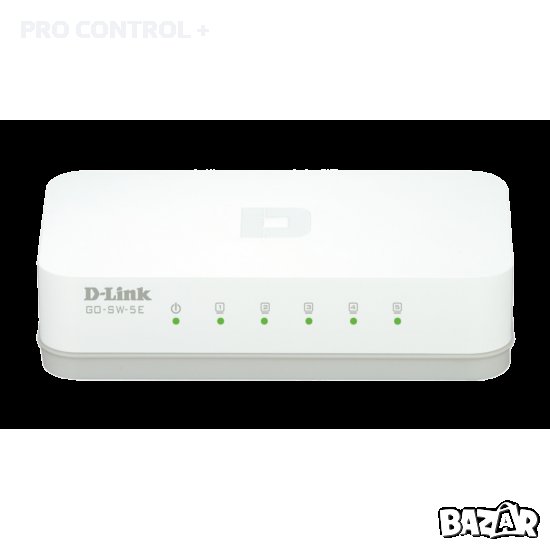 Продавам КОМУТАТОР D-LINK GO-SW-5E/E, 5 ПОРТА, 10/100MBPS, снимка 1