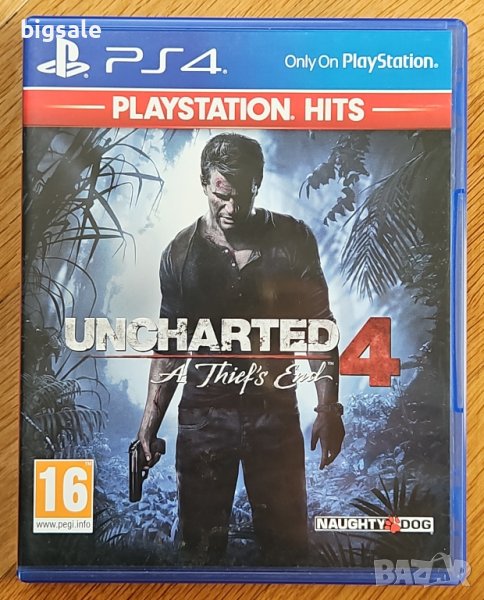 Диск с игра Uncharted 4 A Thief's End PS4 Playstation 4 Плейстейшън, снимка 1