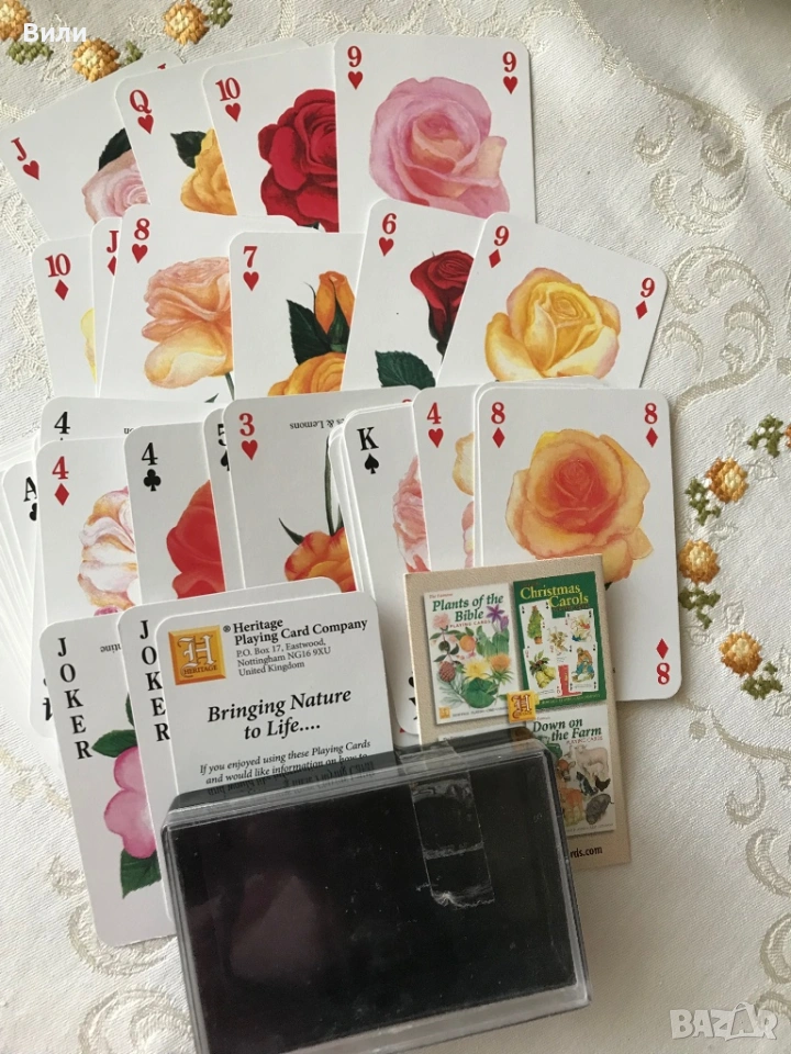 Карти за игра стари Heritage рози винтидж, снимка 1
