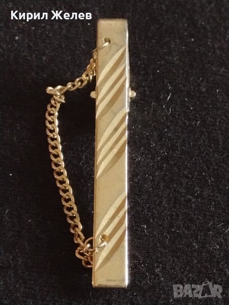 Луксозна позлатена щтипка за вратовръзка перфектно състояние 40925, снимка 1