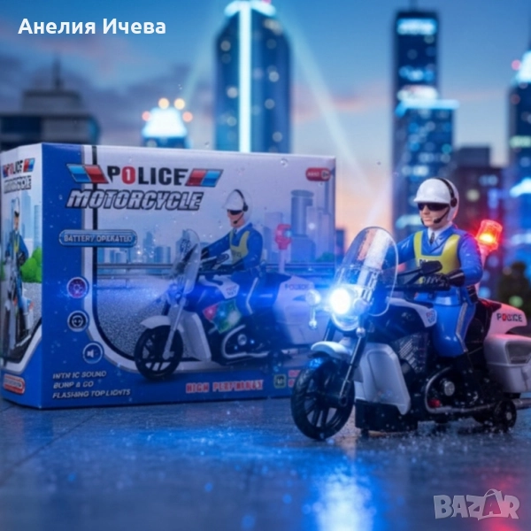 Полицейски мотор със светлини и звук, снимка 1
