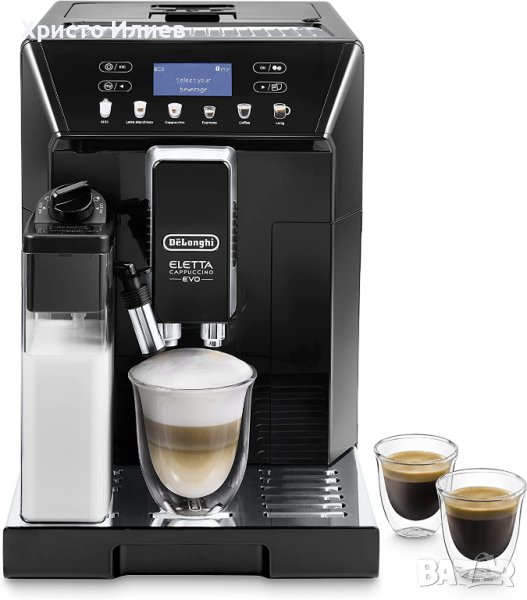 Кафеавтомат Delonghi Eletta Evo 46.860 с кана за Мляко Lattecrema кафемашина Каферобот, снимка 1