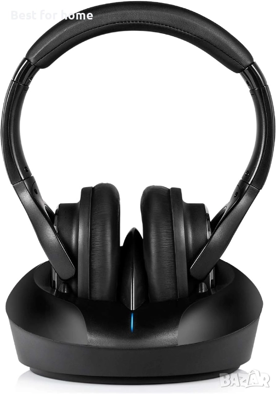 Безжични ТВ слушалки, слушалки с RF предавател,станция за зареждане, снимка 1